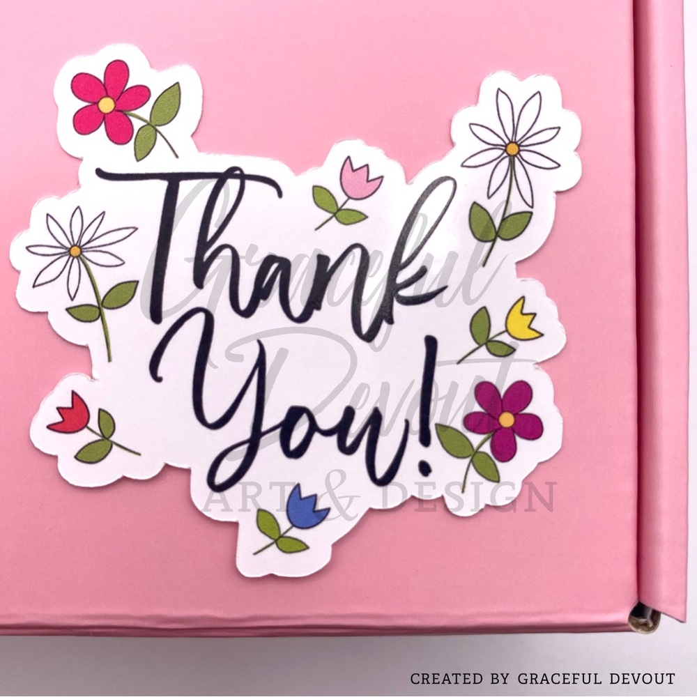 Thank You! 2" (inches) Sticker (96ct.) [GD142-96] - Picture 3 of 5